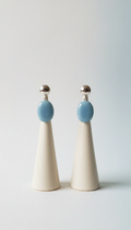 Mist Blue Stone Drop Earrings